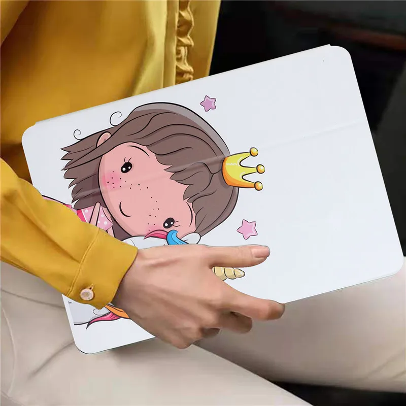Чехол для планшета Huawei Matepad T10s T10 с милым дизайном единорога и кошки из кожи.