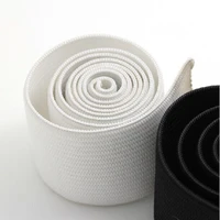 high quality 25mm width 10m lengthroll black white knitted elastic webbing band tape for garment