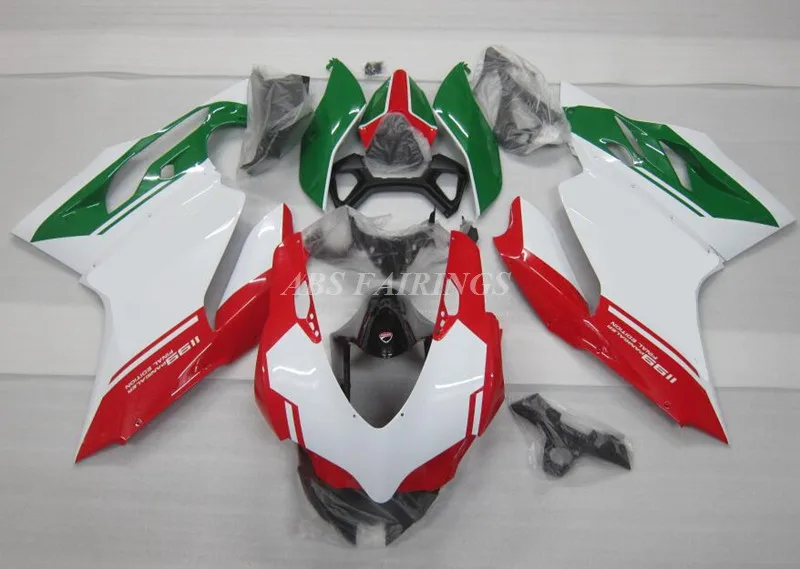 

Комплект обтекателей из АБС-пластика для мотоцикла Ducati 899 1199 Panigale s 2012 2013 2014 12 13 14, красный, зеленый, на заказ, 4 подарка