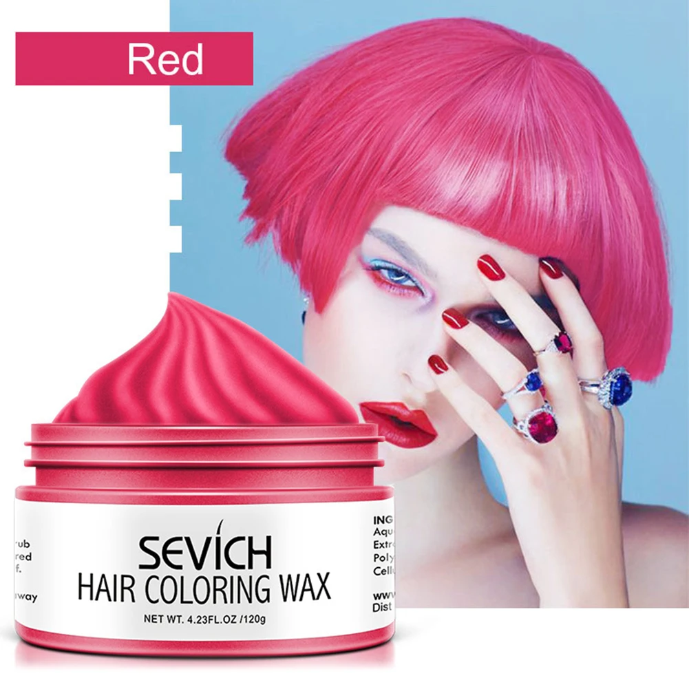 120g Temporary Hair Color Wax Men DIY Hairstyle Mud Molding Paste Dye Cream Gel  Coloring Mud Cream Hair Coloring Styling New images - 6