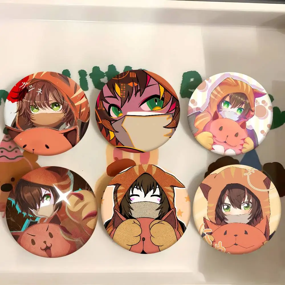Фото Gin Ibushi Game Your Turn To Die, значки, круглый значок, жесть, монета, брошь, одежда, аксессуары для рюкзака, булавка на лацкан №4