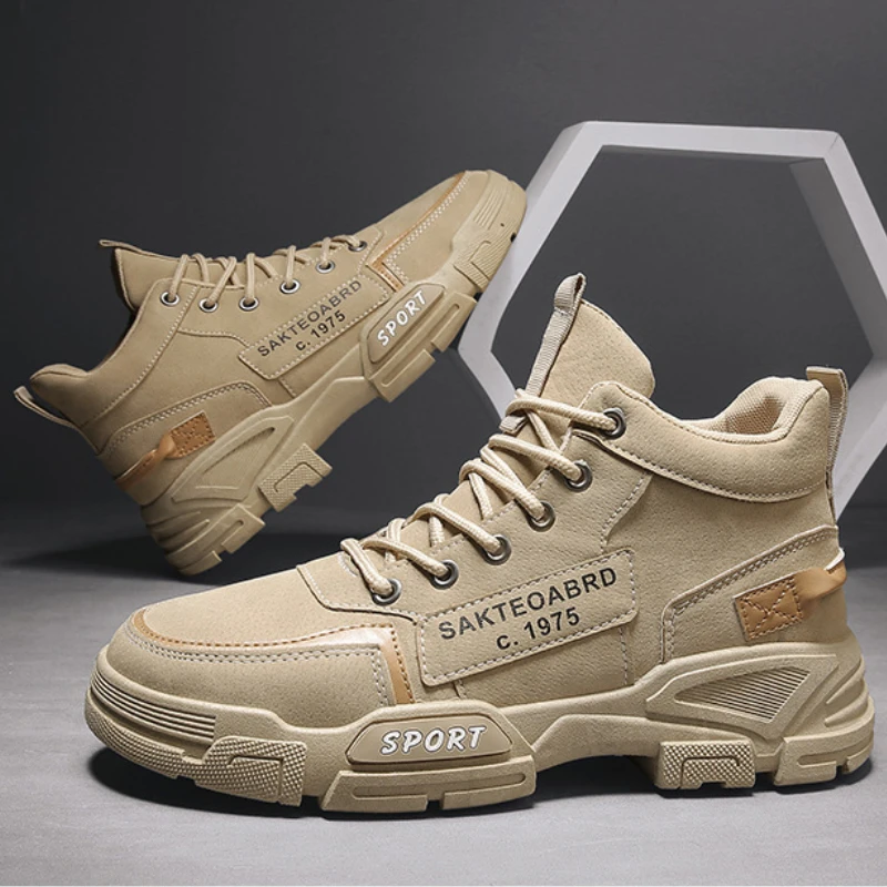 Мужские мотоциклетные ботинки 2023Men повседневная обувь для инструментов высокие