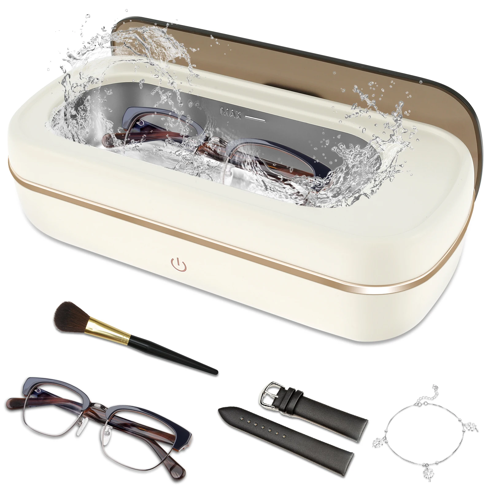 

Ultrasonic Jewelry Cleaner 48KHZ 420ml Ultrasonic Cleaning Machine One Button Operate Portable Ultrasonic Cleaner 2 Modes