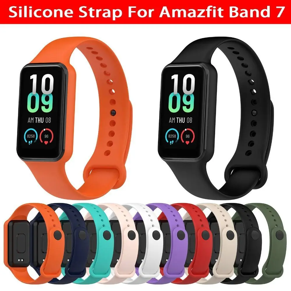 

For Amazfit Band 7 Bracelet Replacement Watchband For Amazfit Band 7 Soft Silicone Sport Band Wrist Strap Correas