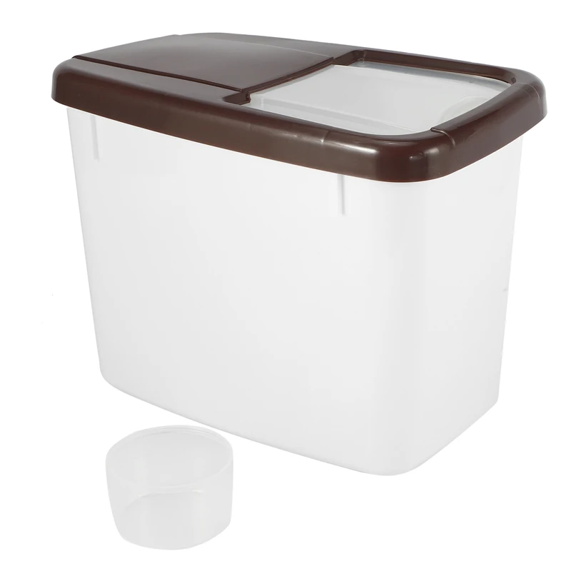 

10Kg Plastic Kitchen Rice Storage Food Grain Storage Box Box Sealed Moisture Storage Grain And Measuring Cup Storage Bucket