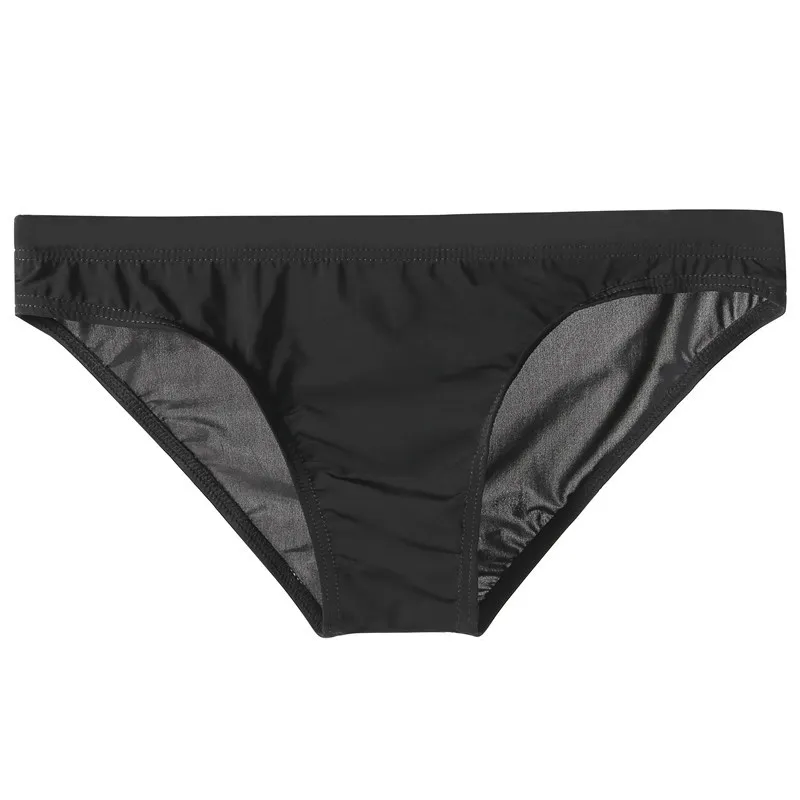 

Sexy​ Men​ Underwear Breathable Briefs Low Waist Ice Silk Translucent Bikini Skinny Breathable Lingerie Seamless Soft Underpants