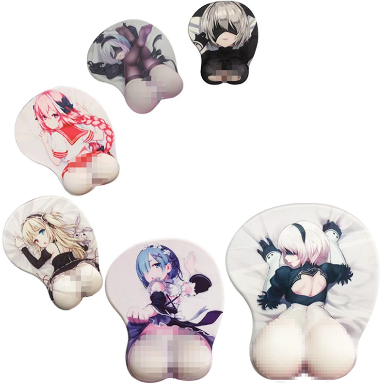 

Нескользящие мягкие 3D коврики для мыши с подставкой для запястья