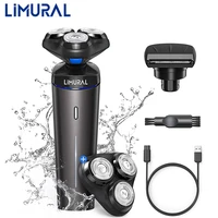 limural electric shaver for men 4d floating head shavers for bald men 3 head cordless grooming kit with waterproof ipx6
