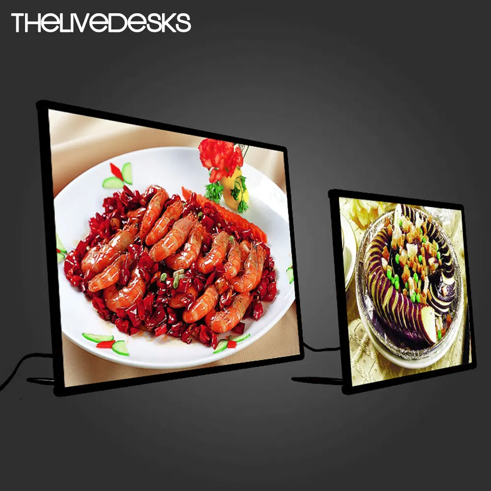 

Thelivedesks светодиодный рама для плаката освещения светодиодный рекламный светильник Коробки Крытый доска меню для ресторана ультра-тонкий св...