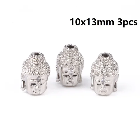 Бусины GMB724, 3 шт., циркониевые, белый/черный/роуз-золото/золотой/серебряный