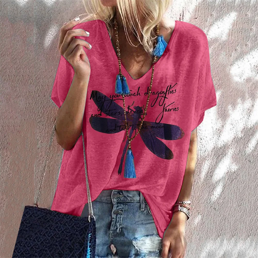 

Женская футболка с V-образным вырезом и коротким рукавом