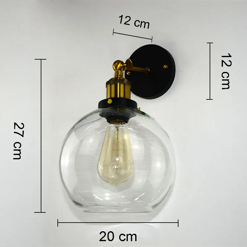 Настенный светильник в винтажном стиле настенный из медного стекла 110 В 220 для
