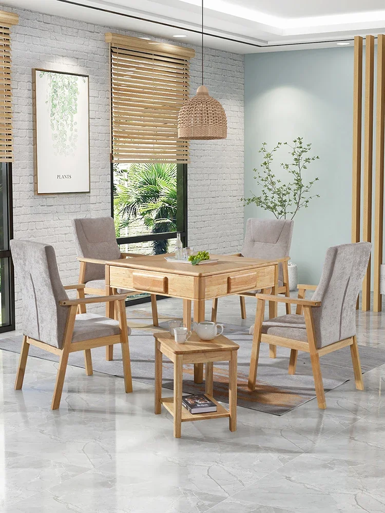 Роскошный деревянный обеденный стол автоматический выдвижной ящик для хранения