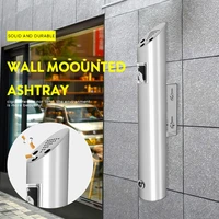 Wall-Mounted Ashtray Public Smoking Ashtray 304 Stainless Steel Cigarette Ash Bin for Hotels Shopping Malls Street Clubs