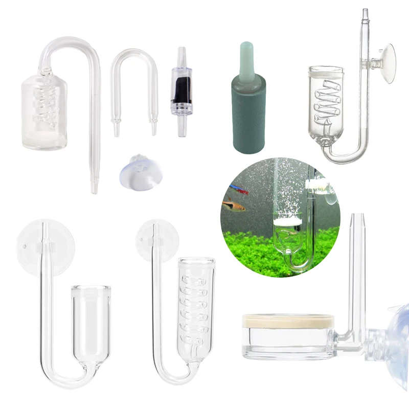

Aquarium DIY carbon dioxide diffuser glass CO2 atomizer, CO2 regulator generator accessories for the growth of aquatic plants