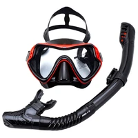 black summer professional diving equipment snorkeling mask for swimming people goggles glasses breath tube set boys girl snorkel