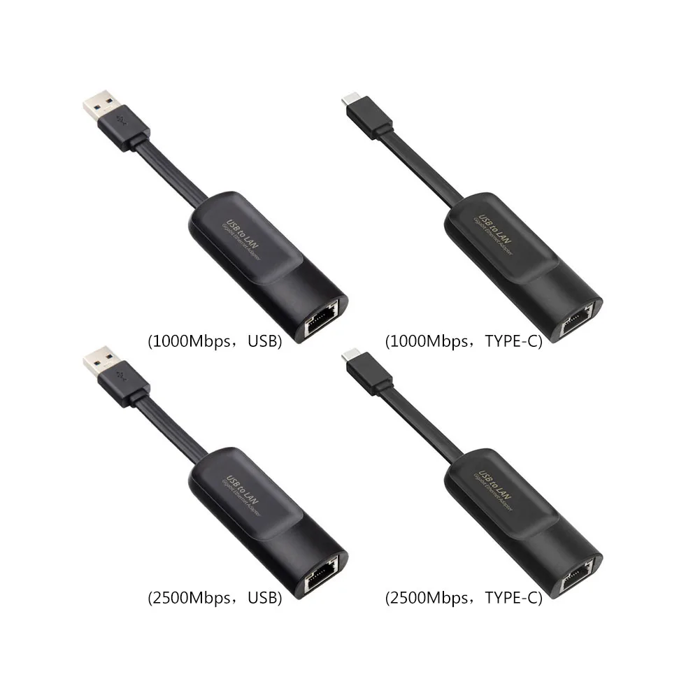 

Адаптер Ethernet Type-C/USB 1000 к RJ45, 2500/8,1 м