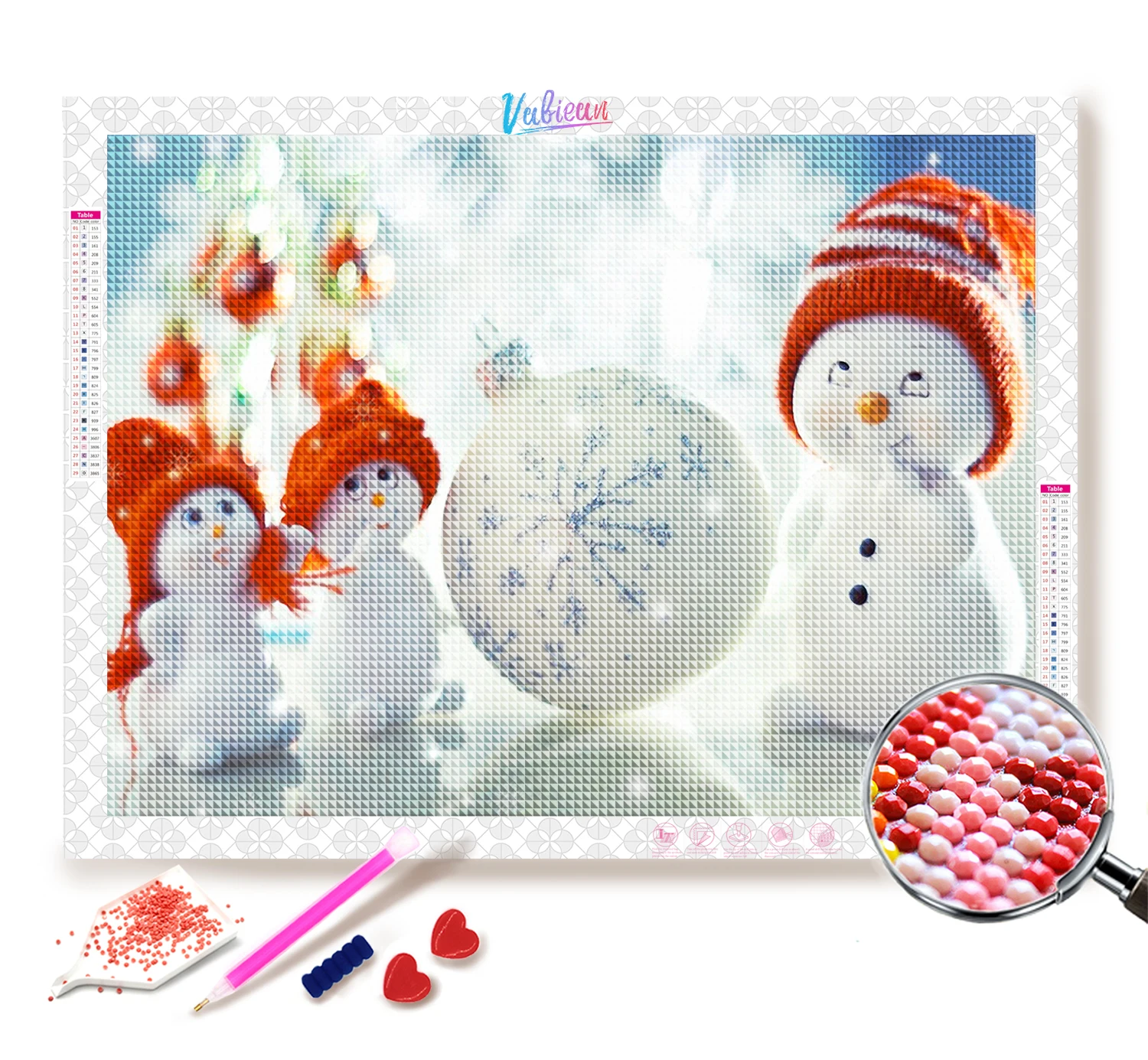 

5D DIY Snowman Diamond Painting Colorful Cross Stitch Diamond Embroidery Picture of Rhinestones Home Decor