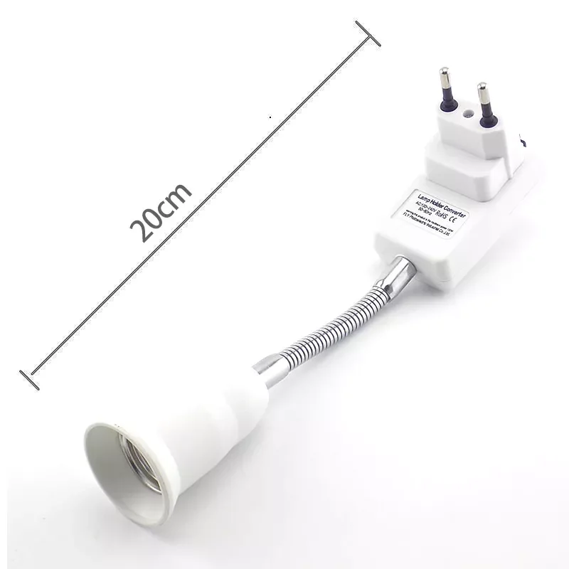 

Lamp base wall Flexible holder Light Socket AC 110V 220V Converter Bases EU/US On/Off 20CM book light Adapter Plug Switch