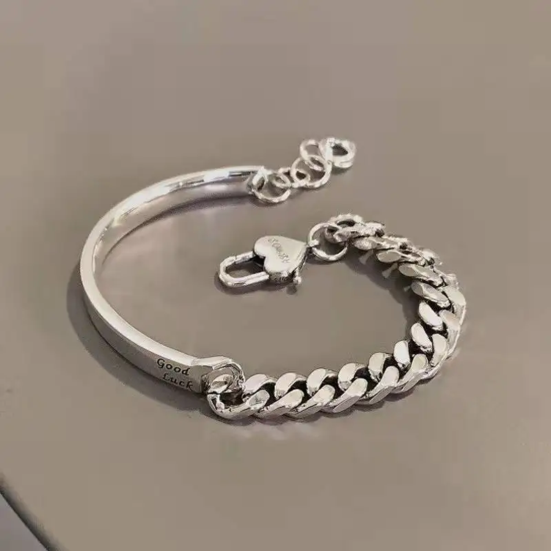 Модный трендовый корейский Ретро браслет-цепочка с толстым баком Женский