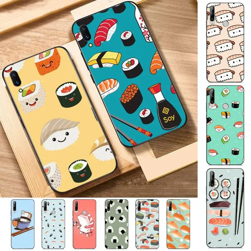 

Food Sushi Phone Case for Huawei Y 6 9 7 5 8s prime 2019 2018 enjoy 7 plus