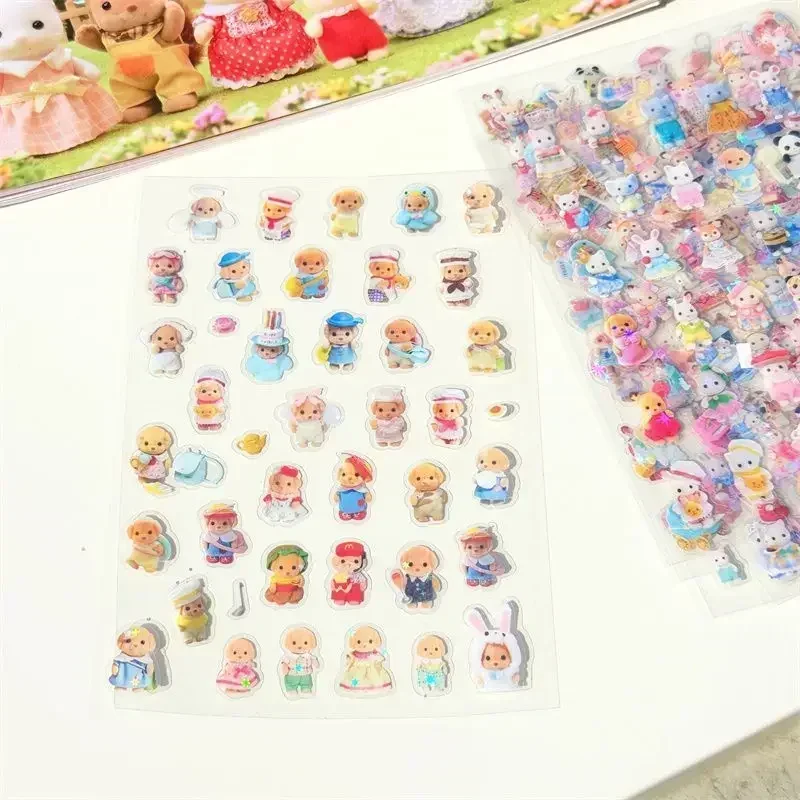 Сильванская наклейка Milo Sylvanian Families милая мини-прозрачная украшение для карт Goo