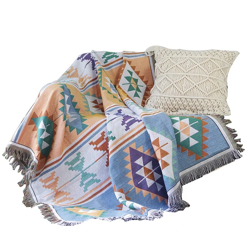 

Sofa Cover Geometric Throw Blanket For Beds Spread Sofa Towel Knitted Blanket