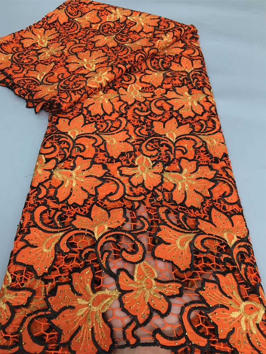 Швейцарский хлопок в Швейцарии кружевная африканская вышитая ткань для