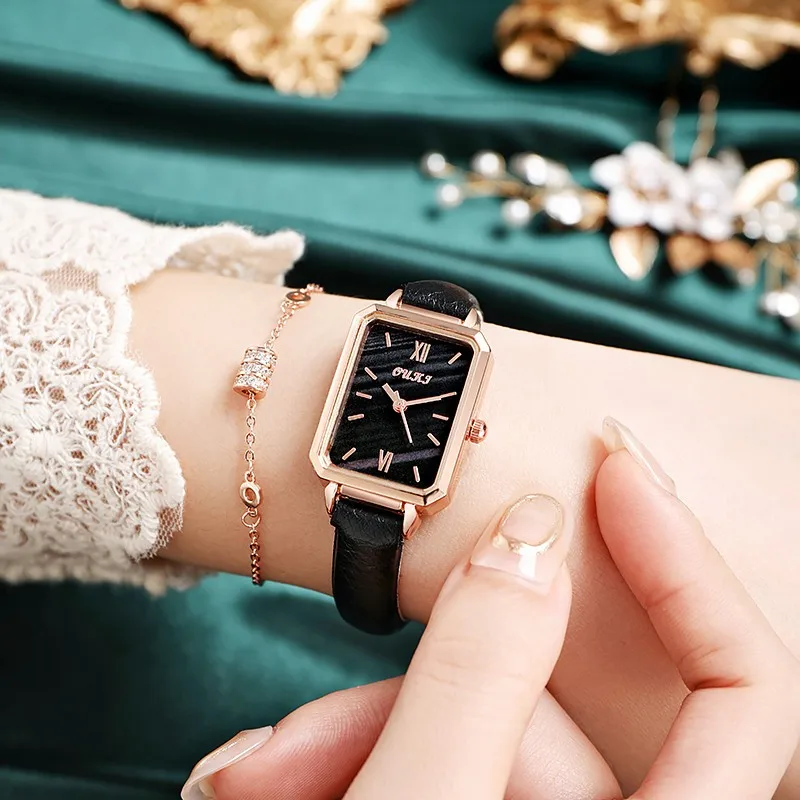

Female Wristwatch Square Dial Quartz Wristwatches Vintage Delicate Women Watch New Fashion Watches for Women Relojes De Mujer