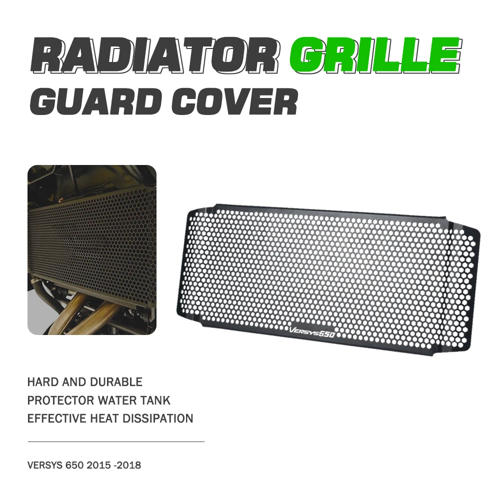 

Motorcycle Accessorie Aluminum Radiator Grille Grill Guard Cover Protector For Kawasaki Versys 650 Versys650 2015 2016 2017 2018