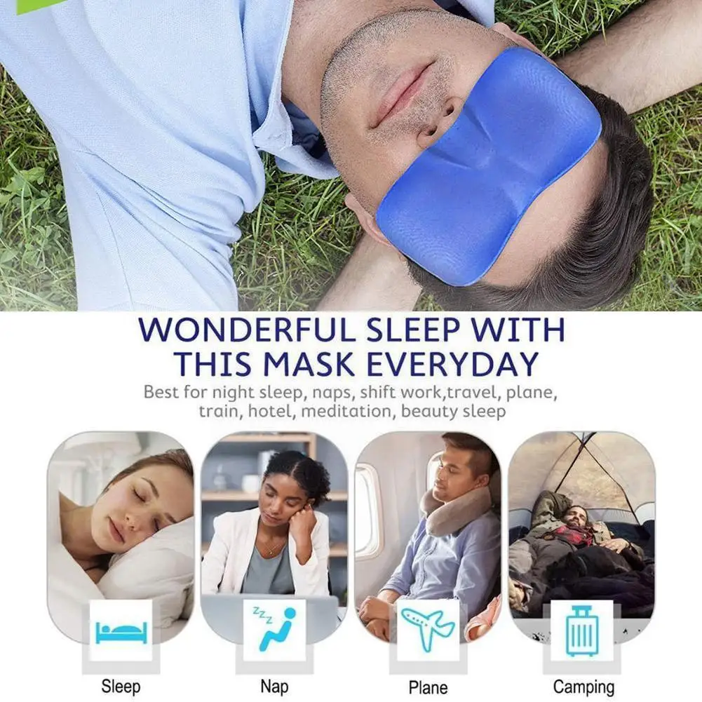 

3D Sleeping Blackout Blindfold Sleep for Eyes Smooth Sleep Eye Sleeping Aid Eye for Travel Slaapmasker H6E5