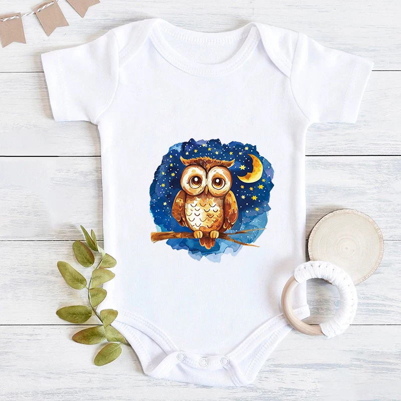 15 см акварельная наклейка с совой и луной горячее тиснение подходит для одежды