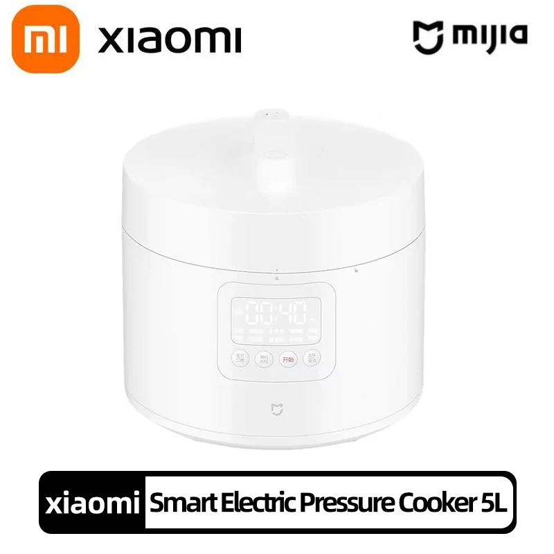 

Xiaomi Mijia 5L Electric Pressure Cooker Pressure Cooker Double Gall 24H Reservation APP Smart Recipe Support Open Lid Cooking
