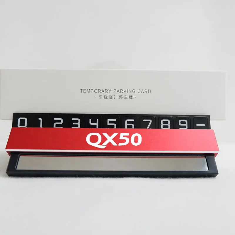 

Hidden Car Styling Parking Number Card For Infiniti QX50 Stop Card For Infiniti FX35 Q50 Q30 ESQ QX50 QX60 QX70 EX JX35 QX80
