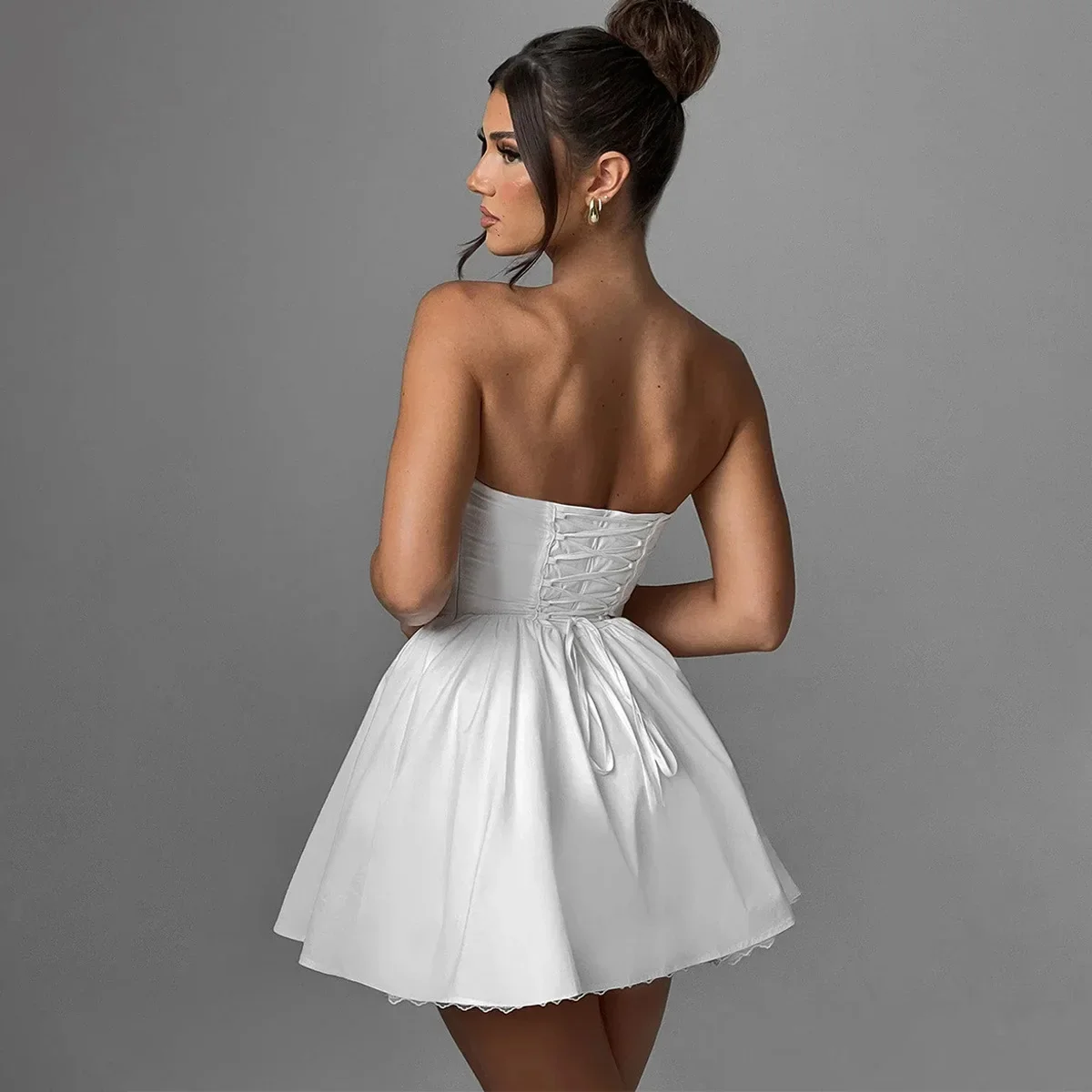 Женское летнее платье без бретелек Mingmingxi