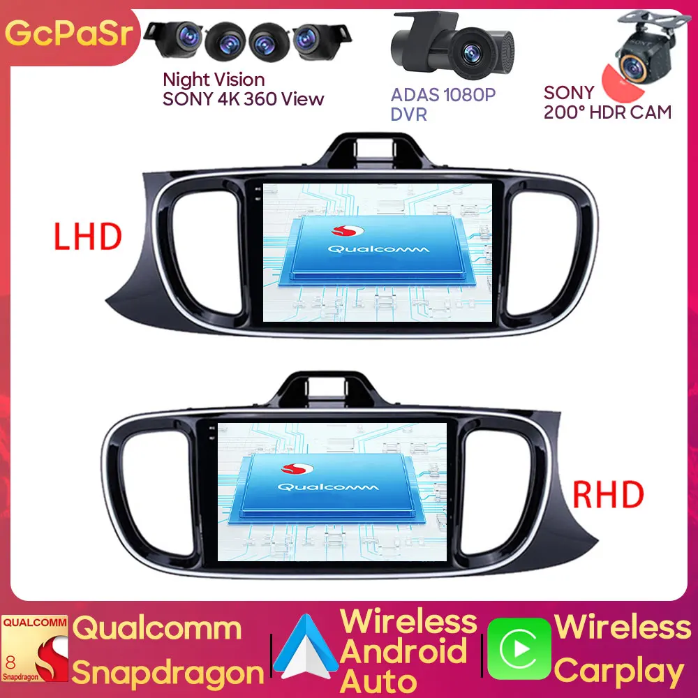

Qualcomm For Kia Pegas LHD OR RHD 2017 Auto Car Radio Multimedia Player Android Navigazione GPS Dash Cam 5G Wifi CPU NO 2din DVD