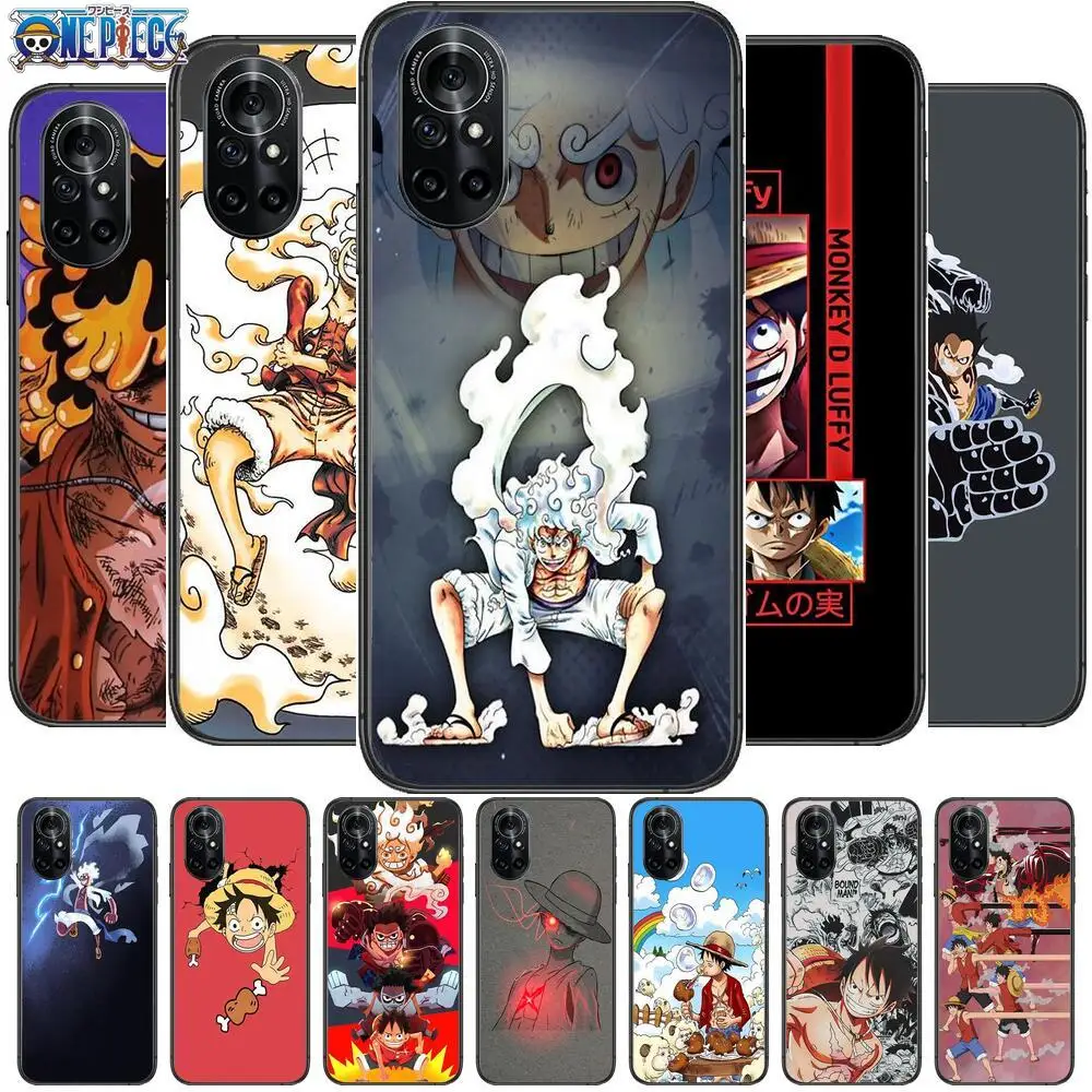 

Luffy 5 gear one piece Clear Phone Case For Huawei Honor 20 10 9 8A 7 5T X Pro Lite 5G Black Etui Coque Hoesjes Comic Fash des