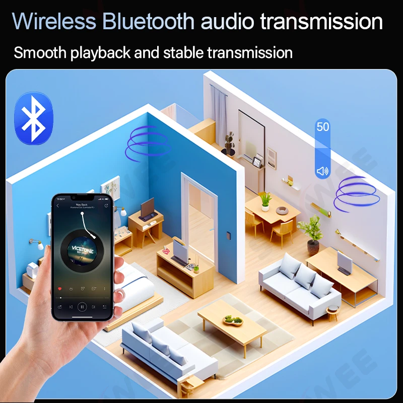 Фото Аудио настенный усилитель, домашний кинотеатр, музыкальный плеер, Bluetooth, панель управления звуком, сенсорный экран, потолочный динамик, усилитель №3