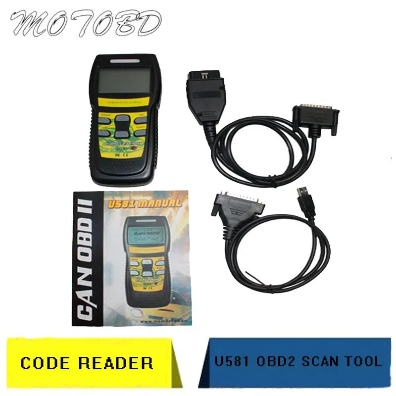 Диагностический сканер Memoscan U581 OBD2, устройство для чтения кодов в реальном времени, CAN-шина, поддержка нескольких языков, 100%