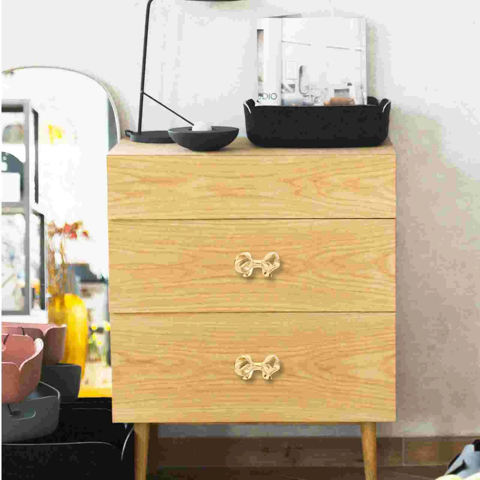 Мини-выдвижной ящик ручка с бантом золотые дверные ручки сменная мебель комод