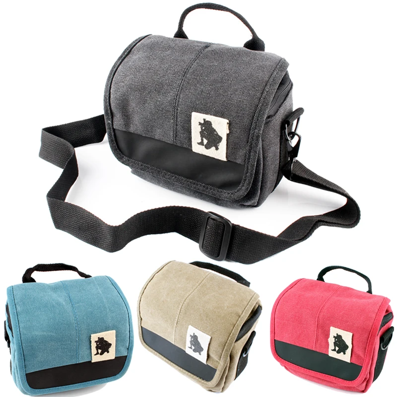 

Retro Canvas Camera Case Shoulder Bag Single Pouch For Canon Nikon Sony Olympus Leica Fujifilm Panasonic Pentax DSLR Photo Cover