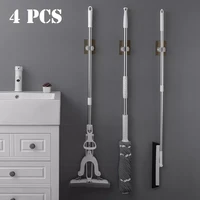 24pcs adhesive multi purpose hooks wall mounted mop organizer holder rackbrush broom hanger hook strong hook kitchen bathroom