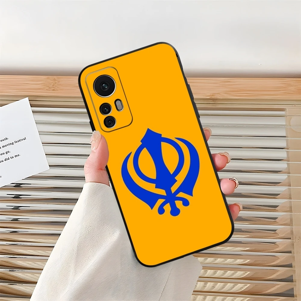 Чехол для телефона Sikh Khanda Sikhism Xiaomi Redmi Note 13 14 10 12 Pro POCO F4 F5 X5 11T Lite Ultra Shell Coque