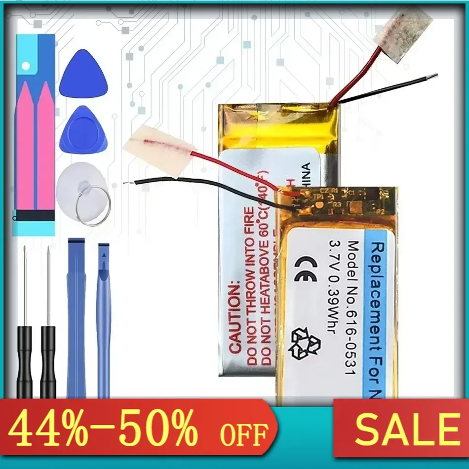 Аккумулятор MP3 616-0531 330 мАч для Apple iPod Nano 6 Nano6 6-го поколения 8 ГБ 16