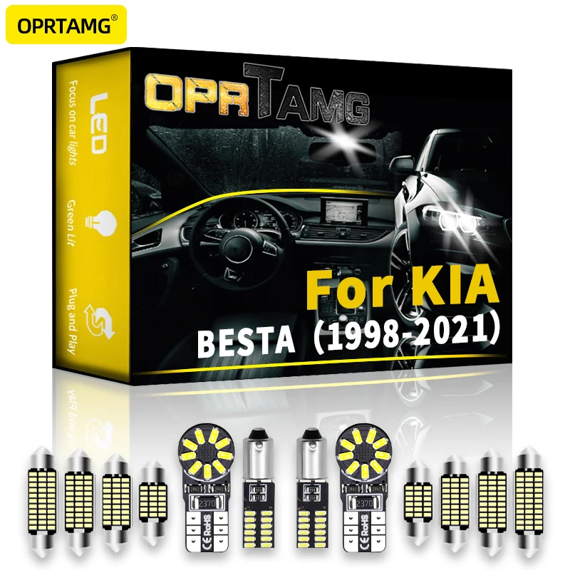 

Автомобильные светодиодные лампы для салона автомобиля OPRTAMG Canbus для KIA BESTA 1998, 1999, 2000, 2001, светодиодный, 2002-2003