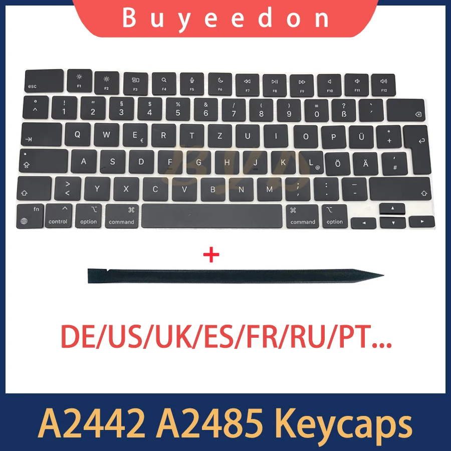 

New A2442 A2485 Keycaps Keys Key Cap For Macbook Pro M1 Pro Max Retina 14" 16" Keycap US UK German Swiss 2021