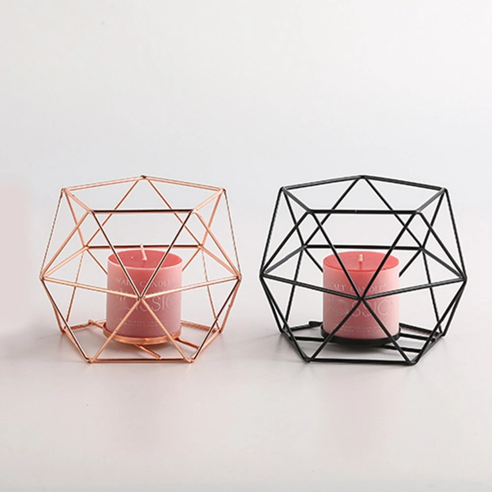 6 шт. геометрический полированный подсвечник для чайной свечи центральная часть