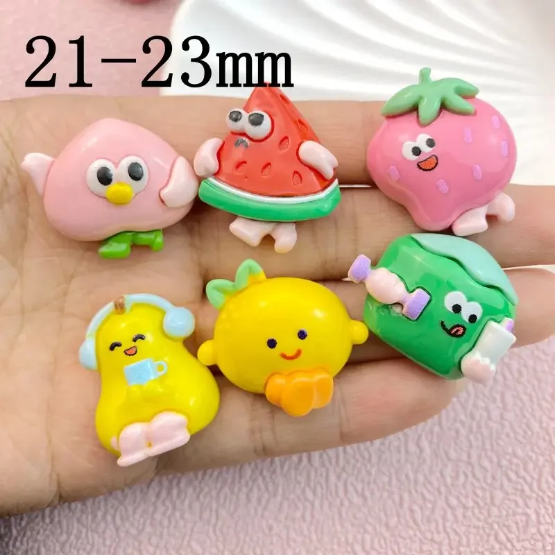 10 шт. новинка милые Мультяшные фрукты серия плоская задняя сторона скрапбукинг