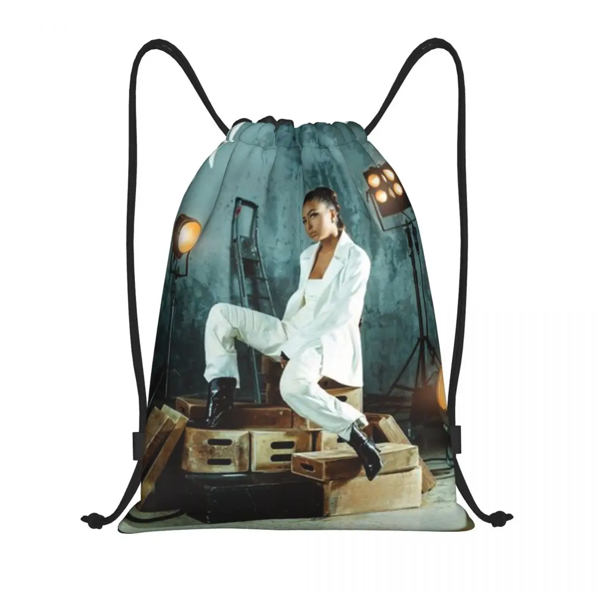 

Custom French Singer Eva Queen Drawstring Bags Men Women Lightweight Sports Gym Storage Backpack