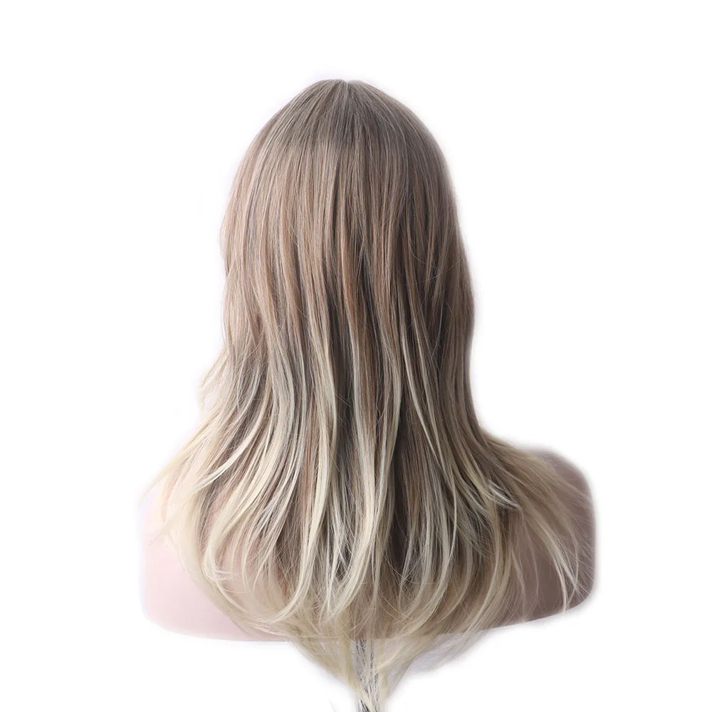 Парик для косплея средней длины из синтетического фиолетового светлого волоса |